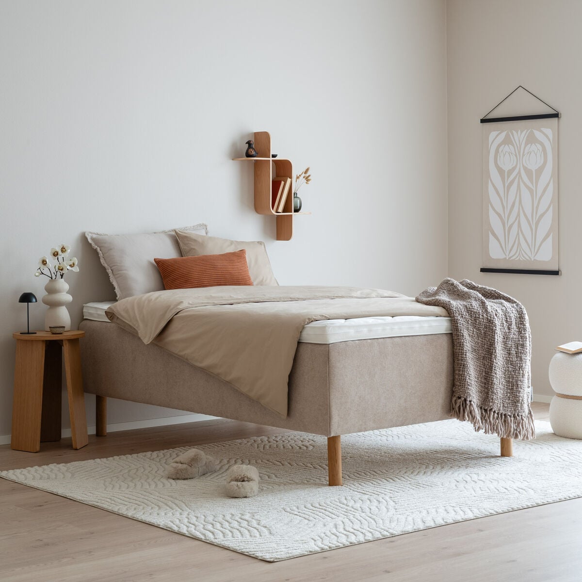 Unia Kulta runkopatjasänky 120x200 XL beige