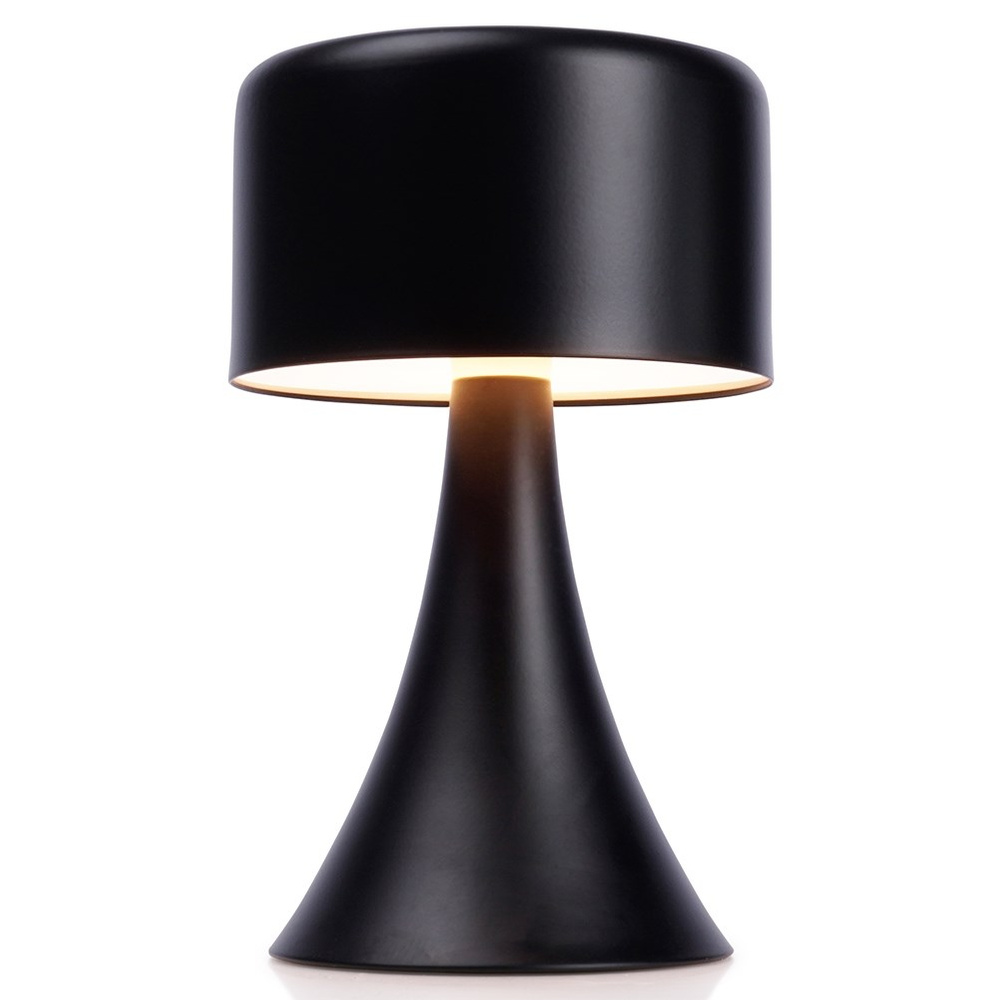 LED-yölamppu, metallinen, musta, langaton, 20,5 cm